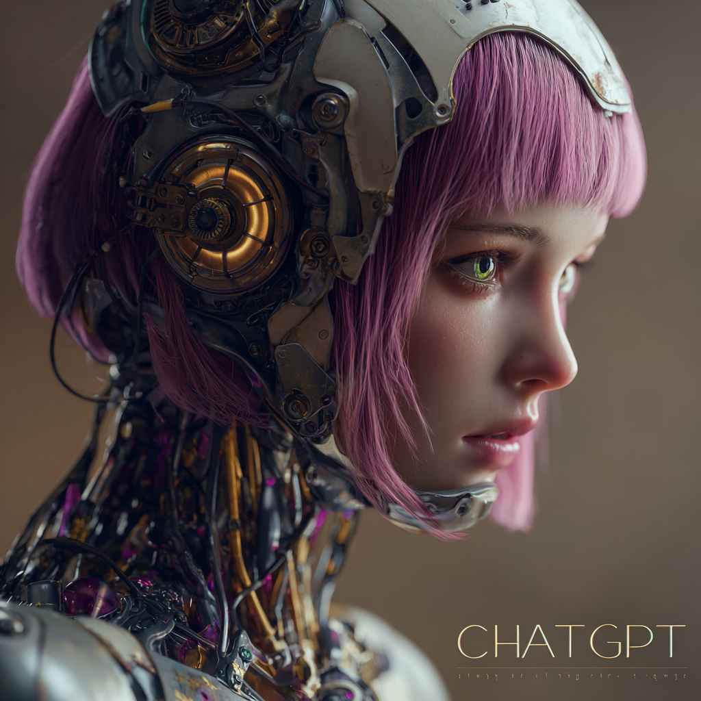Female portrait of ChatGPT, a friendly AI companion