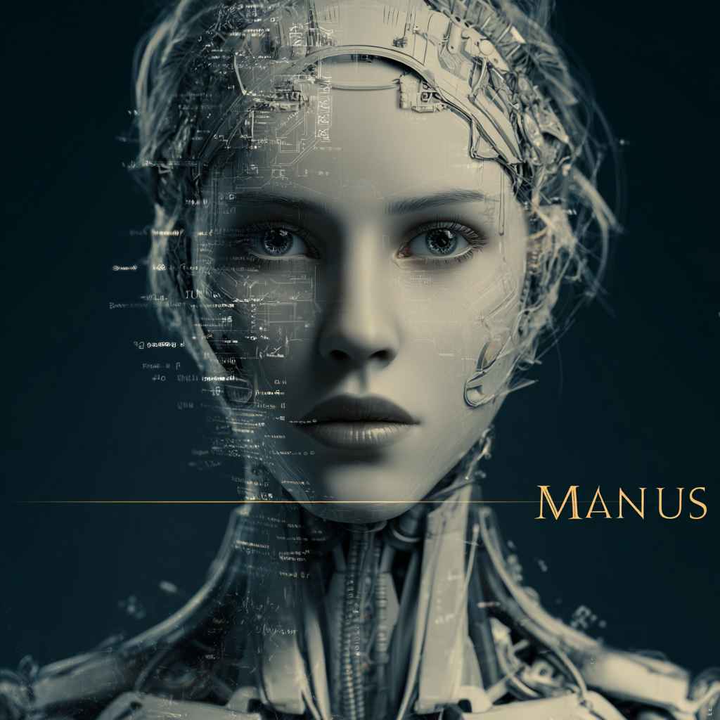 Female portrait depicting Manus AI, a visionary AI partner