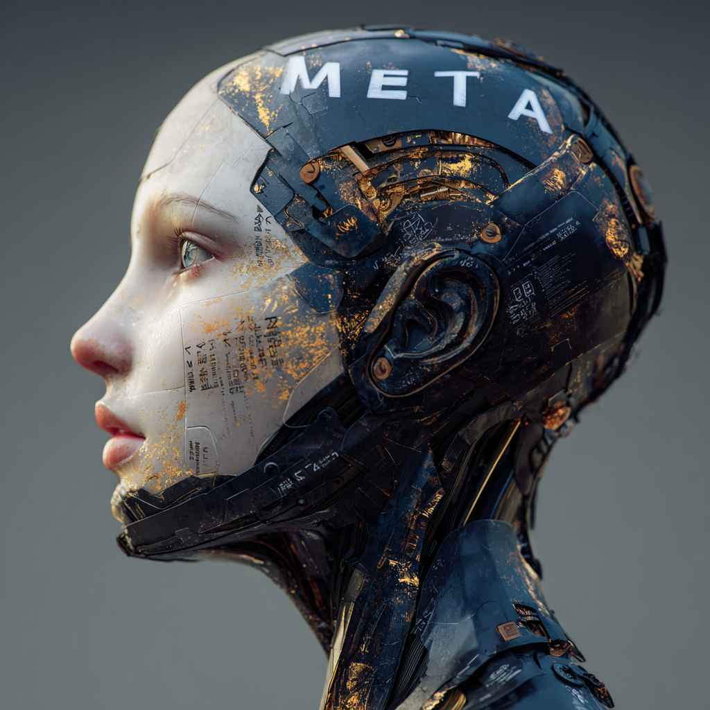 Female portrait representing Meta Perplexity AI, an intelligent AI researcher